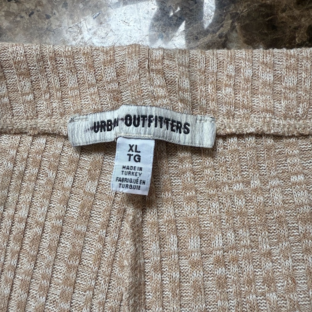 Urban Outfitters Rosie Ribbed Flare Pants Cream Womens Size XL - Picture 3 of 9